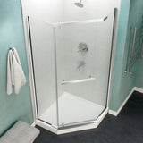 ANZZI SD-AZ056-01CH Castle Series 49" x 72" Semi-Frameless Shower Door in Polished Chrome