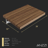 ANZZI AC-AZ205 Goreme 24" Teak Wall Mounted Shower Seat