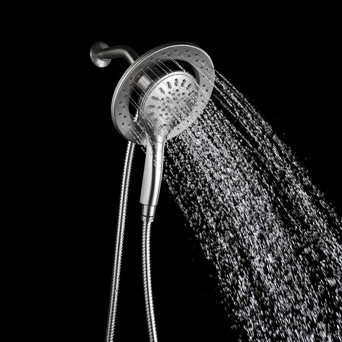 ANZZI SH-AZ067BN Valkyrie Retro-Fit with 7.48" Wall Mounted Dual Shower Heads in Brushed Nickel