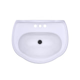 TOTO LPT754.4#01 Whitney Oval Pedestal Bathroom Sink for 4" Center Faucets, Cotton White