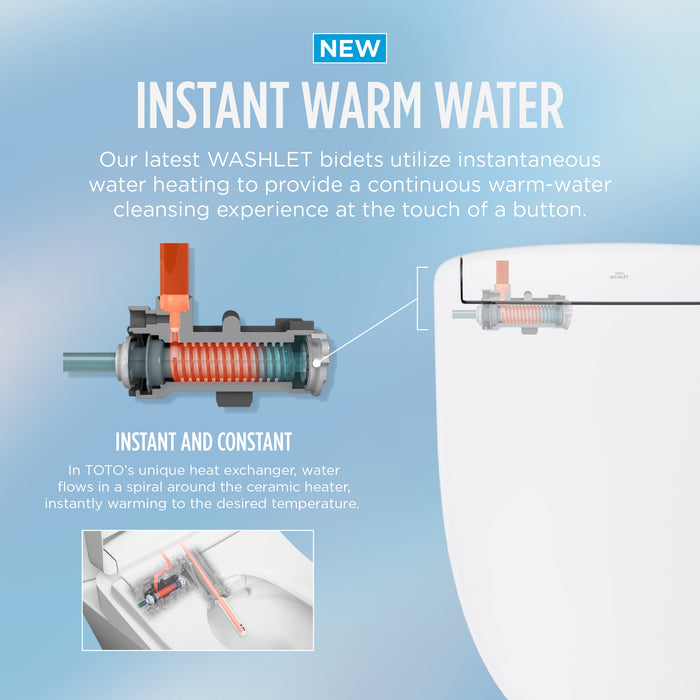 TOTO CWT4263446CMFG#MS Washlet+ AP Wall-Hung Toilet and Washlet S5 and DuoFit In-Wall Dual-Flush Tank