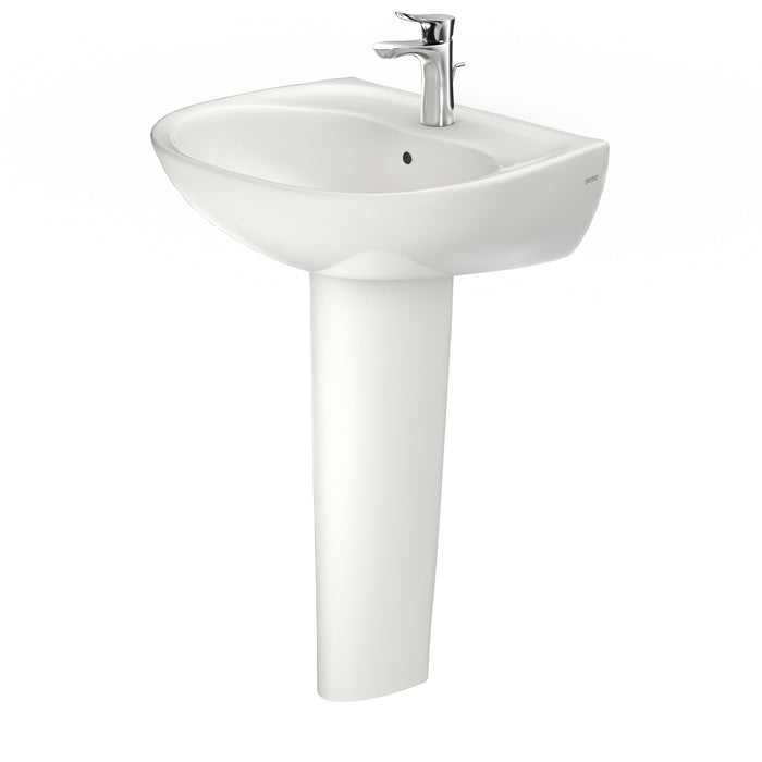 TOTO LPT241G#11 Supreme Oval Basin Pedestal Bathroom Sink for Single Hole Faucets, Colonial White
