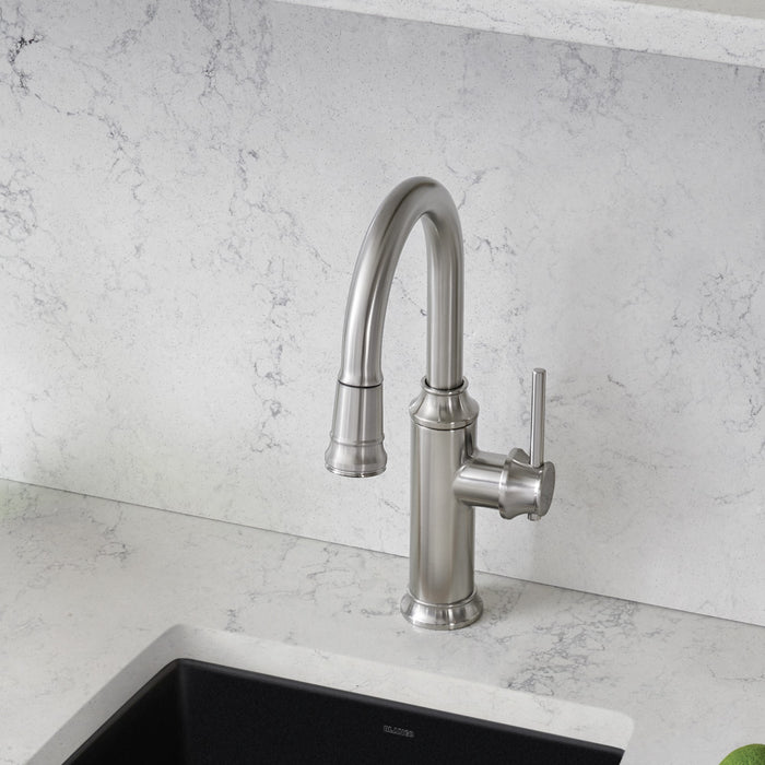Blanco 442513 Empressa Pull-Down Bar Faucet - PVD Steel