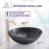 ANZZI LS-AZ207 Arc Series Vessel Sink in Arctic Sheer