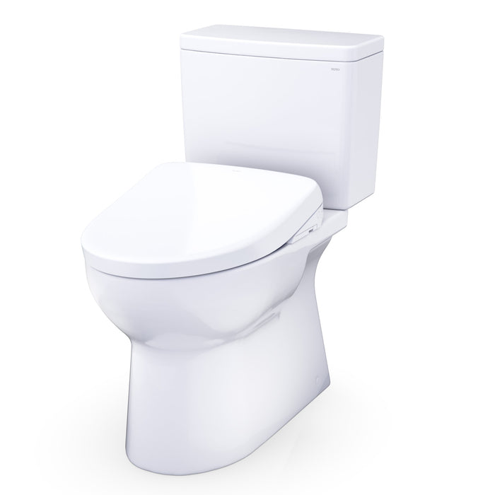 TOTO MW4724726CEFGA#01 Glaston WASHLET+ S7 Two-Piece Elongated 1.28 GPF Auto Flush Universal Height Toilet