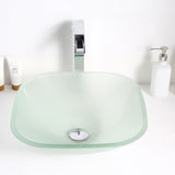 ANZZI LS-AZ8125 Victor Series Deco-Glass Vessel Sink in Lustrous Frosted Finish