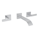 House of Rohl WA751L-APC/TO-2 Wave Wall Mount Widespread Bathroom Faucet