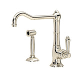 House of Rohl A3650/11LMWSPN-2 Cinquanta Single Hole Column Spout Kitchen Faucet with Sidespray