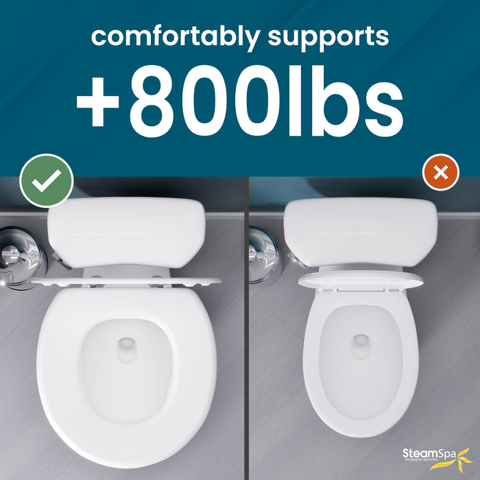 ANZZI T1-AZ301WH XL COMFORT Round Closed Toilet Seat in White