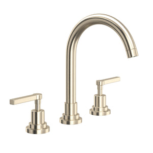 House of Rohl A2208LMSTN-2 Lombardia C-Spout Widespread Bathroom Faucet