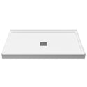 ALEXANDER 48 in. x 32 in. Center Drain Shower Base in White