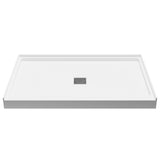 ALEXANDER 48 in. x 32 in. Center Drain Shower Base in White