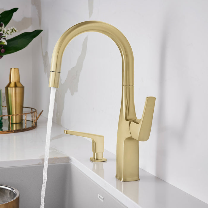 Blanco 442986 Rivana Pull-Down Bar Faucet - Satin Gold