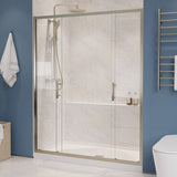 ANZZI SD-AZ15-01BN Enchant 70" x 60.4" Framed Sliding Shower Door in Brushed Nickel