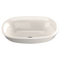 TOTO Maris Oval Semi-Recessed Vessel Bathroom Sink with CeFiONtect, Sedona Beige - LT480G#12