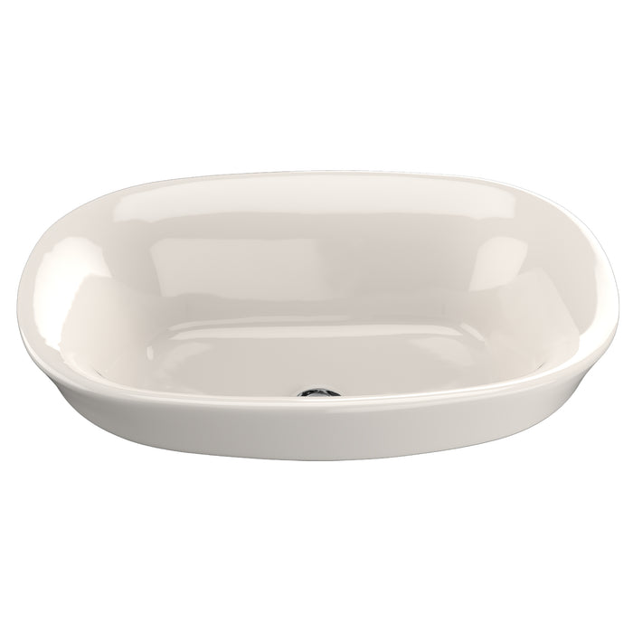 TOTO Maris Oval Semi-Recessed Vessel Bathroom Sink with CeFiONtect, Sedona Beige - LT480G#12