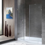 ANZZI SD-AZ8073-01CH Makata Series 60" by 72" Frameless Hinged Shower Door in Polished Chrome with Handle