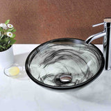 ANZZI LS-AZ054 Mezzo Series Vessel Sink with Pop-Up Drain in Slumber Wisp