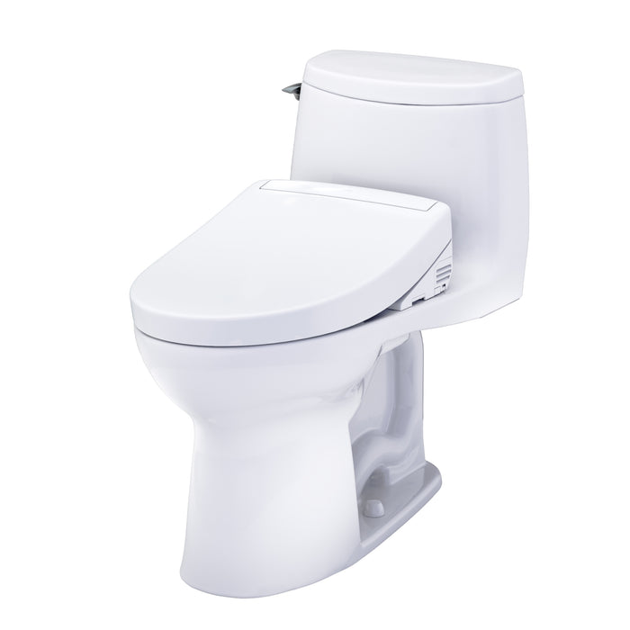 TOTO MW6043446CUFG#01 UltraMax II 1G One-Piece Elongated 1.0 GPF Universal Height Toilet with Washlet+ S5 Bidet Seat