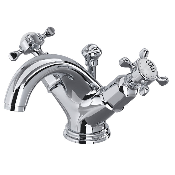 Rohl U.3626X-APC-2 Perrin and Rowe Edwardian Single Hole Dual Handle Bathroom Faucet