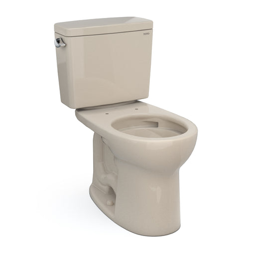 TOTO Drake Two-Piece Round 1.28 GPF Universal Height Tornado Flush Toilet with CeFiONtect, Bone - CST775CEFG#03