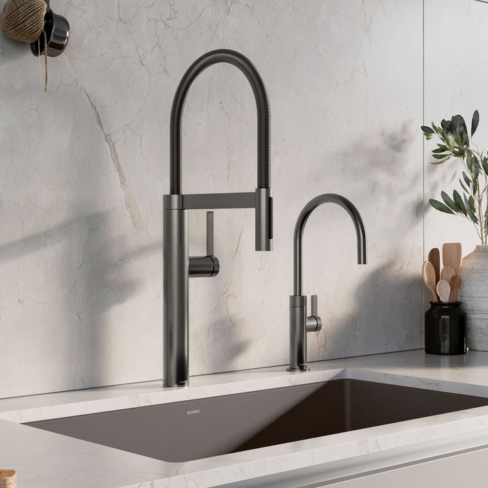 Blanco 527492 Culina II High Arc Beverage Faucet - RO Compatible - Satin Dark Steel