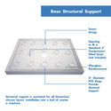 DreamLine DL-6148C-01 36"D x 60"W x 75 5/8"H Center Drain Acrylic Shower Base and QWALL-3 Backwall Kit In White - Bath4All