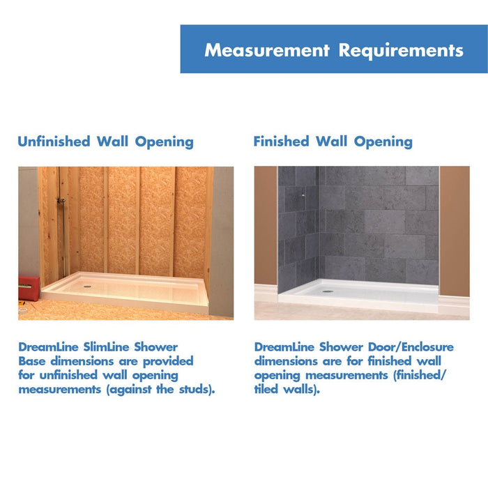 DreamLine DLT-2036360 SlimLine 36"D x 36"W x 2 3/4"H Corner Drain Neo-Angle Shower Base in White - Bath4All