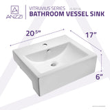 ANZZI LS-AZ116 Vitruvius Series Ceramic Vessel Sink in White