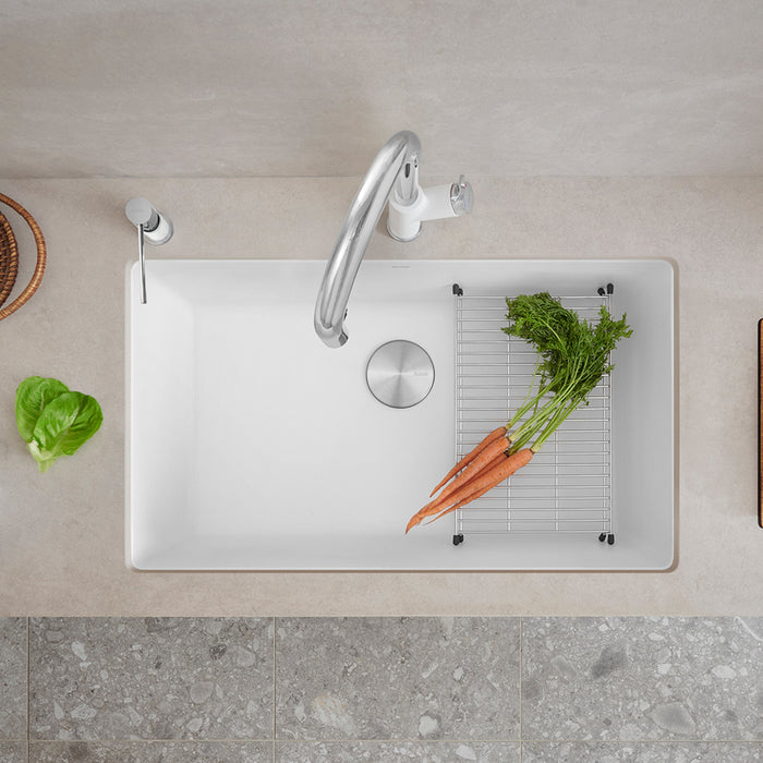 Blanco 440150 Precis SILGRANIT 32" Super Single Undermount Kitchen Sink - White