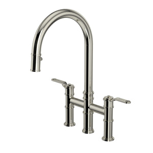 Rohl U.4549HT-PN-2 Perrin and Rowe Armstrong Bridge Kitchen Faucet