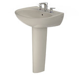 TOTO LPT241.8G#03 Supreme Oval Pedestal Bathroom Sink for 8" Center Faucets, Bone Finish