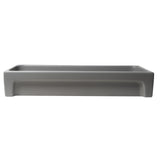 ALFI Brand AB48TRGM 48" Grey Matte Above Mount Fireclay Bathroom Trough Sink