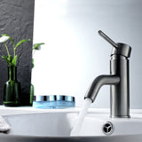 ANZZI L-AZ030BN Bravo Series Single Hole Single-Handle Low-Arc Bathroom Faucet in Brushed Nickel