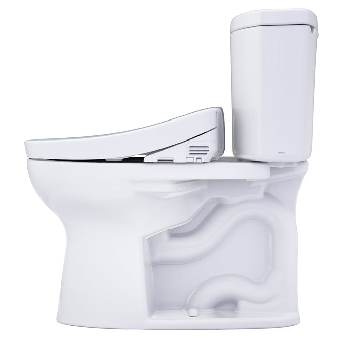 TOTO MW4543346CUFG#01 Drake II 1G Elongated 1.0 GPF Universal Height Toilet with Washlet+ S2 Bidet Seat