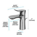 TOTO TLG01301U#PN GO 1.2 GPM Single Handle Bathroom Sink Faucet with Drain Assembly, Polished Nickel