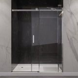 ANZZI SD-FRLS05702CH Rhodes Series 60" x 76" Frameless Sliding Shower Door with Handle in Chrome