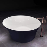 ANZZI FT-AZ142 Lacrima Series 62" Acrylic Freestanding Bathtub in Navy Blue