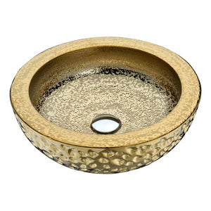 Levi Series Vessel Sink in Speckled Gold