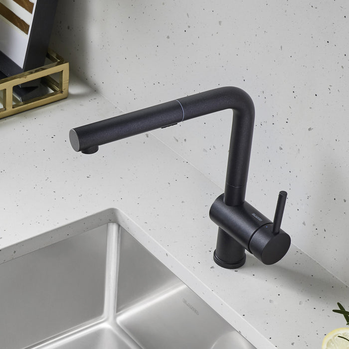 Blanco 526367 Linus Low Arc Pull-Out Dual-Spray Kitchen Faucet - Anthracite