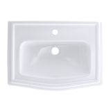 TOTO LT781#01 Clayton Rectangular Self-Rimming Drop-In Bathroom Sink for Single Hole Faucets, Cotton White