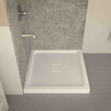 ANZZI SB-AZ009WH Titan Series 36" x 36" Double Threshold Shower Base in White