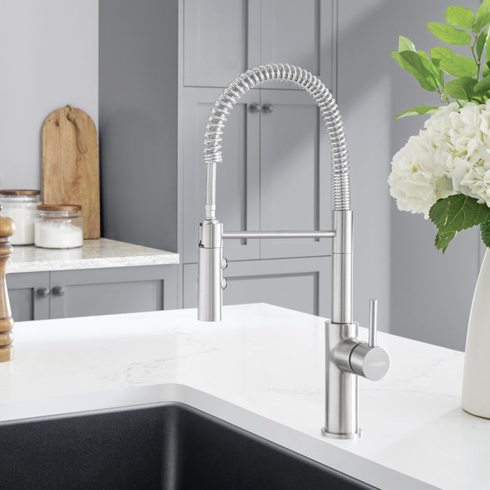 Blanco 401918 Catris Semi-Pro Pull-Down Dual-Spray Kitchen Faucet - PVD Steel