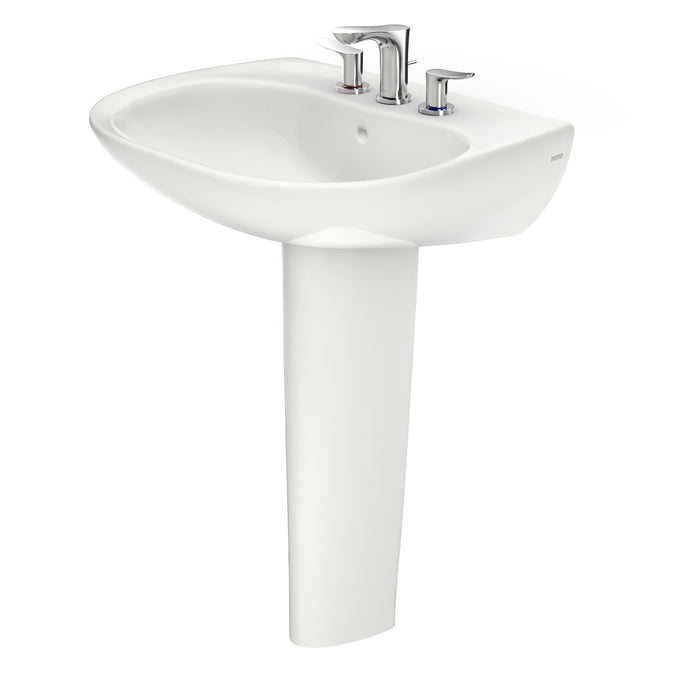 TOTO LPT242.8G#11 Prominence Oval Basin Pedestal Bathroom Sink for 8 inch Center Faucets, Colonial White