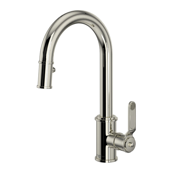 Rohl U.4543HT-PN-2 Perrin and Rowe Armstrong Pulldown Bar and Food Prep Faucet