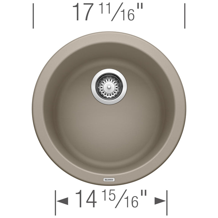 Blanco 517699 Rondo SILGRANIT 18" Dual Mount Bar Sink - Truffle