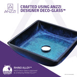 ANZZI LS-AZ056 Viace Series Deco-Glass Vessel Sink in Blazing Blue