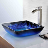 ANZZI LS-AZ056 Viace Series Deco-Glass Vessel Sink in Blazing Blue