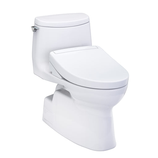 TOTO Washlet+ Carlyle II 1G One-Piece Elongated 1.0 GPF Toilet and Washlet+ S5 Bidet Seat, Cotton White - MW6143446CUFG#01