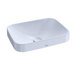 TOTO LT425G#01 Arvina Rectangular 20" Vessel Bathroom Sink with CEFIONTECT, Cotton White